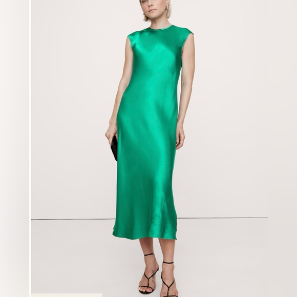 Banana Republic Dresses & Skirts - Banana Republic Bias-Cut Satin Midi Dress